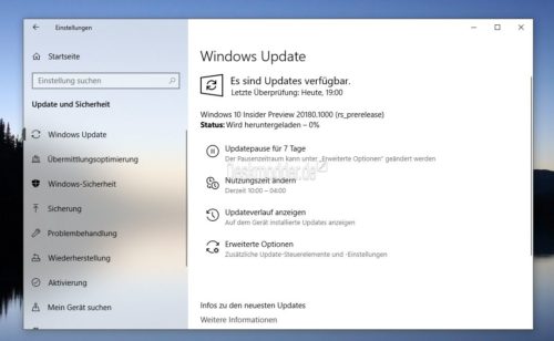 Windows 10 20180可供内部人员
