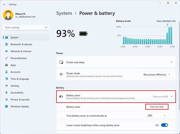 如何在Windows11上启用省电模式