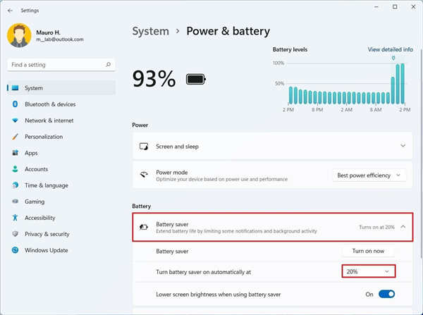 如何在Windows11上启用省电模式