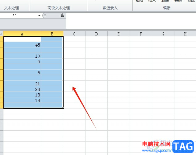 方方格子批量清空非数字的教程