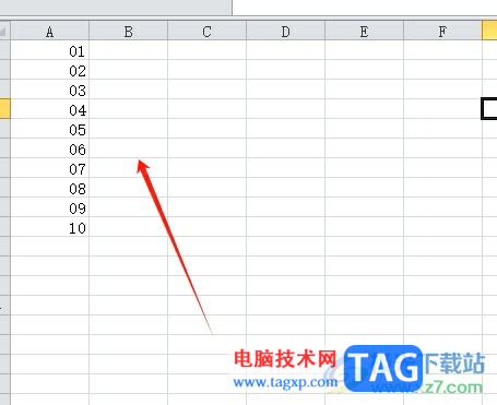 excel单元格显示01的教程