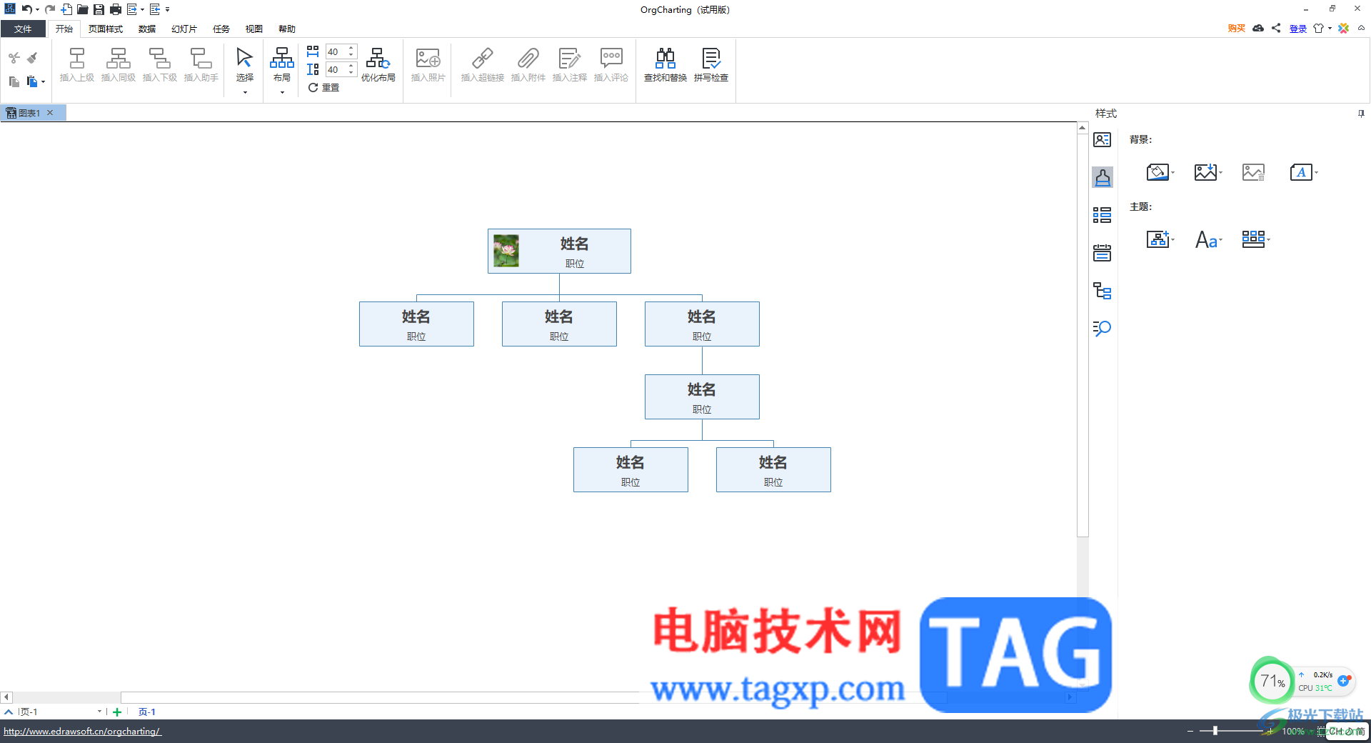 OrgCharting将结构图导出为PDF文件的方法