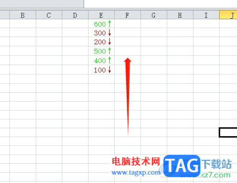 excel用颜色和箭头标示升降值的教程