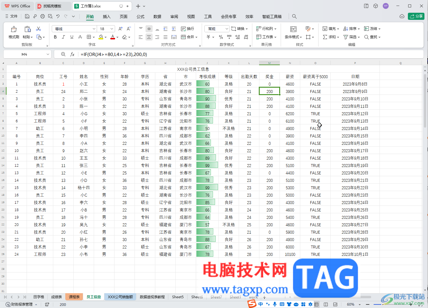 WPS表格电脑版根据数据大小更改颜色的方法教程